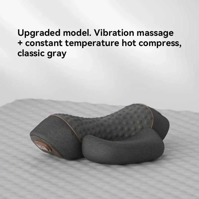 Okayso Electric Massager Cervical Pillow Hot Compress Vibration Massage Neck Traction Relax Sleeping Pillow Spine Support Normal