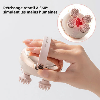 Head Massage Instrument  Rechargeable Head Massager Scalp Stress Relax Body MassageWaterproof Handheld Hair Scalp massager
