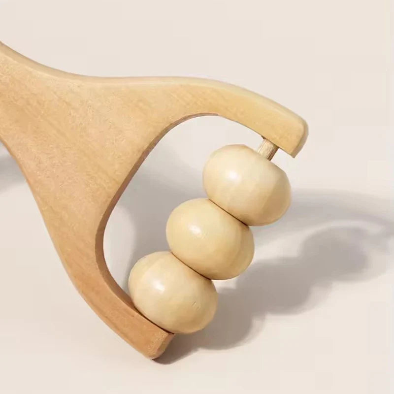 Roller massager, full body manual wooden fascia roller, muscle soothing massage tool, wooden roller deep relaxation massage tool