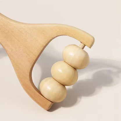 Roller massager, full body manual wooden fascia roller, muscle soothing massage tool, wooden roller deep relaxation massage tool