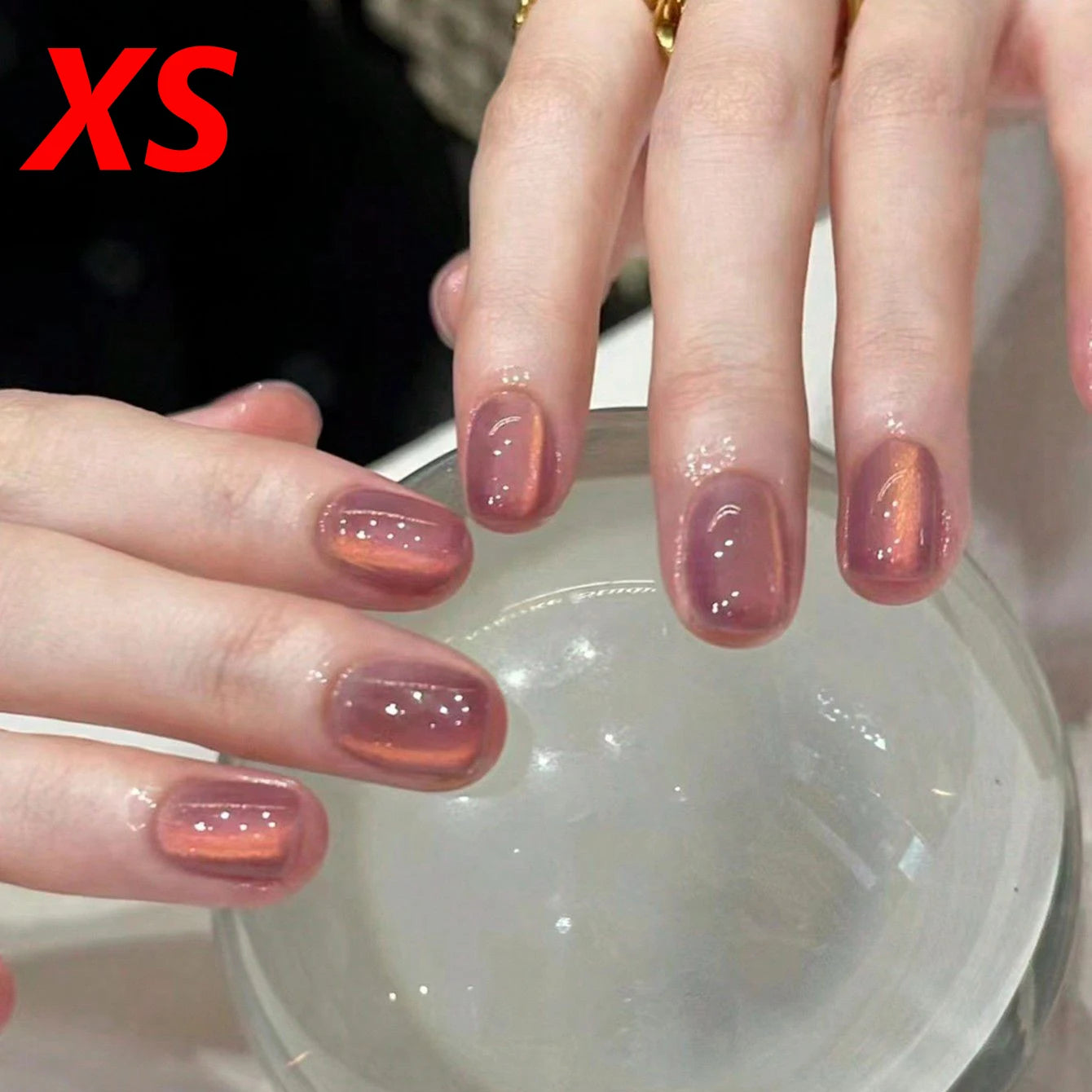 10pcs-XS/S/M French Almond Press on Nails Leopard Print False Nails 3D Bow Wearable Stick-on Nails Fake Nail