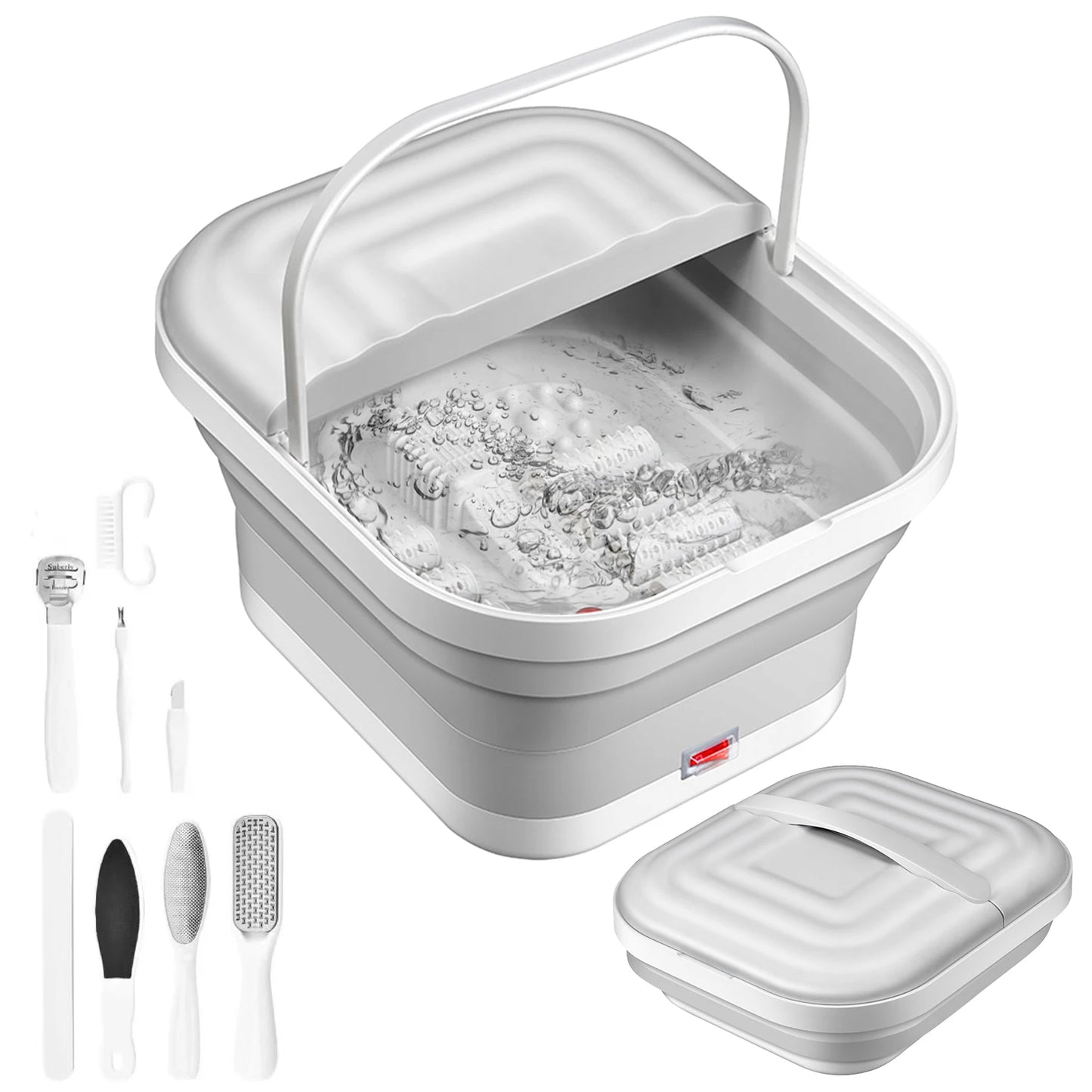 Foldable Thermostatic Foot Massage Tub Houseold Foot Bath Massager Portable Foot Massage Artifact To Promote Blood Circulatio