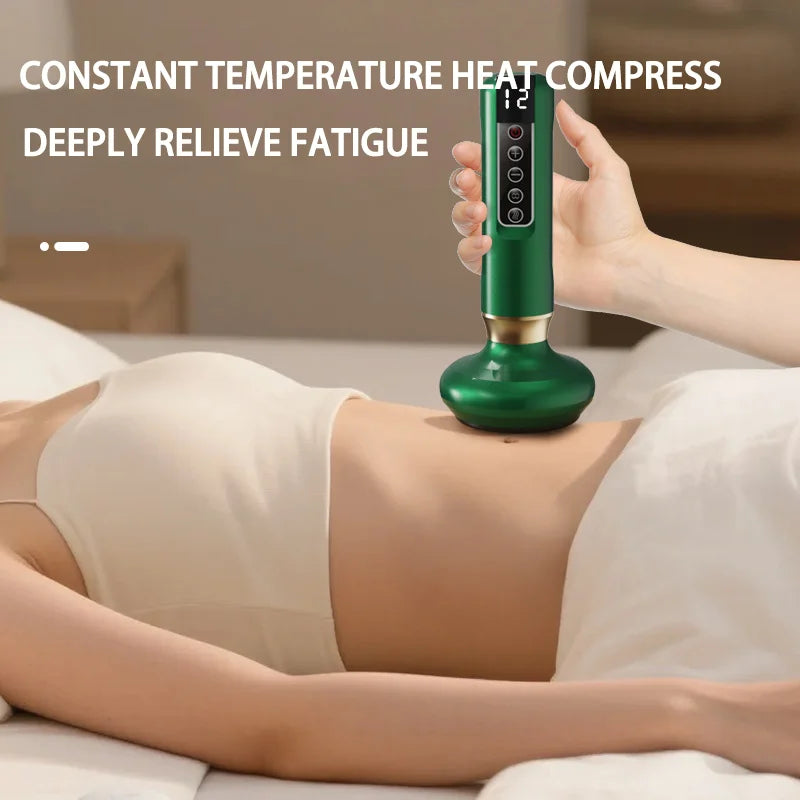 Electric scraping device hot compress shoulder and neck massager cupping device physiotherapy dredging and sucking device