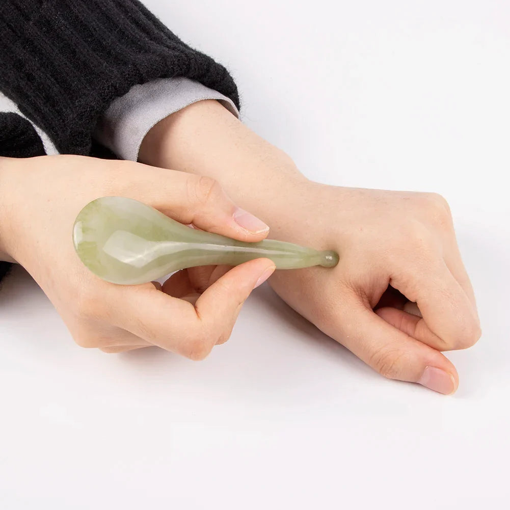 1pcs Natural Jade Stick Stone Gua Sha Facial Massage Acupunctur Point Pen Chinese Medicine Guasha Beauty Messager Tool