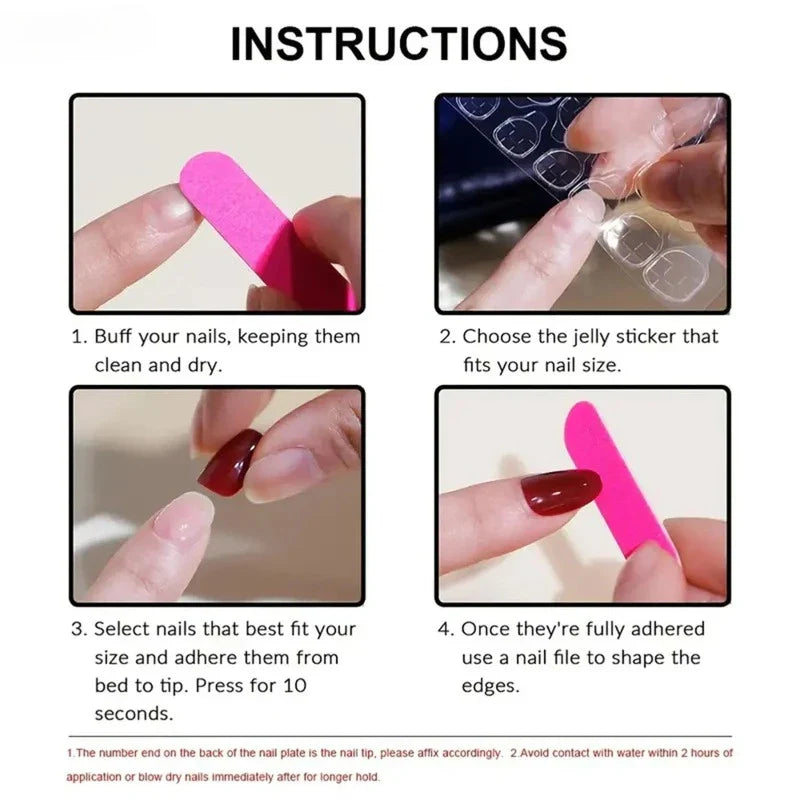 10PCS Blue Cat Eye Handmade Short Square Round Press on Nails Sweet Cool Star Stripes Patterns French Wearable Fake Nails Patch