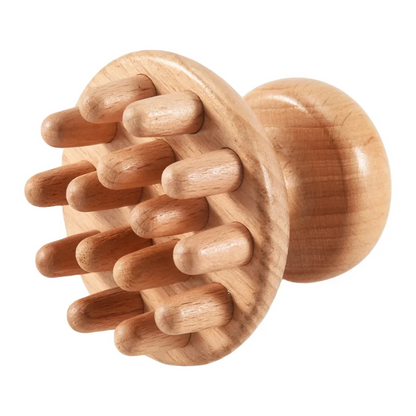 AA20-Wood Mushroom Shape Therapy Massage Tool Massager Anti Cellulite Fascia Massage Roller For Full Body Muscle Pain Relief