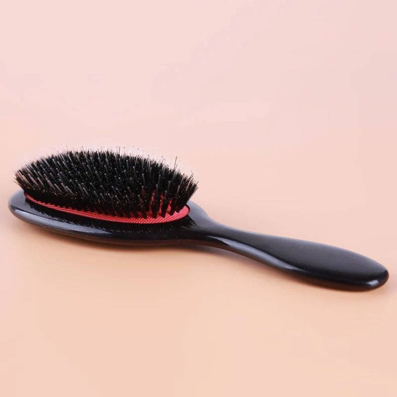 1PC Oval Boar Bristle & Nylon Hair Comb Mini Anti-static Hair Scalp Massage Comb Hairbrush Salon Hair Brush Styling Tools