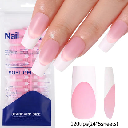 100pcs Black Almond Fake Nail Mid-length Solid Color Artificial Nail Removable Press On Nails Tip Almond Nail Art False Nail