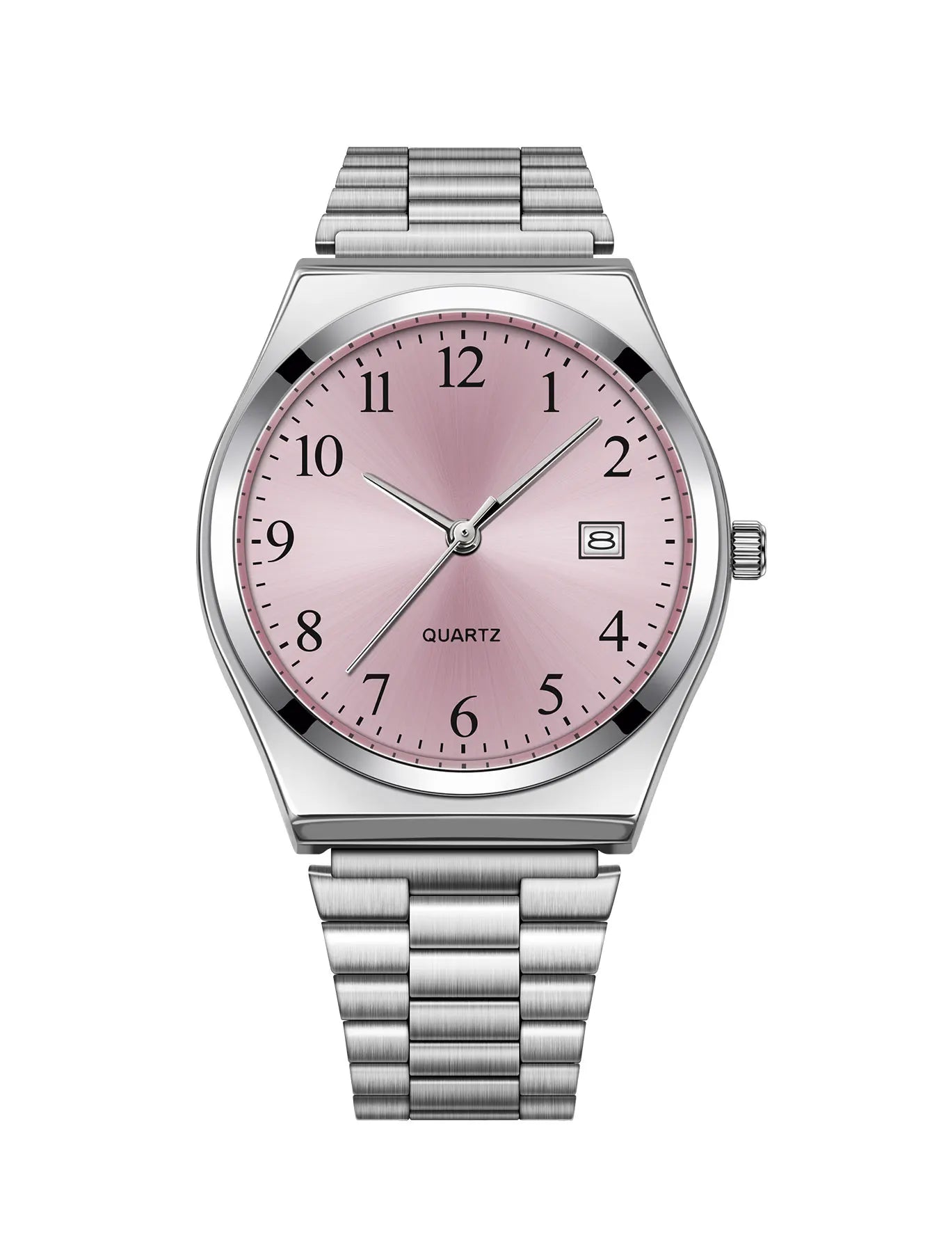 LUCKY FOX - Stylish & Minimalist Stainless Steel Wristwatch with Black Dial - Precise Timekeeping for Everyday