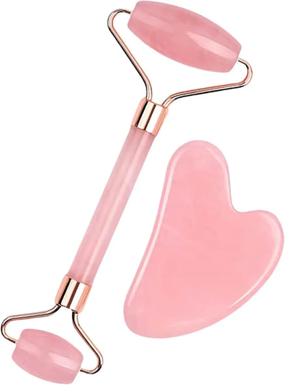 Face Slim Skin Massager Roller Set Guasha Board Resin Scraper Wrinkle Remover Massage Roller for Facial Lifting Care Tool