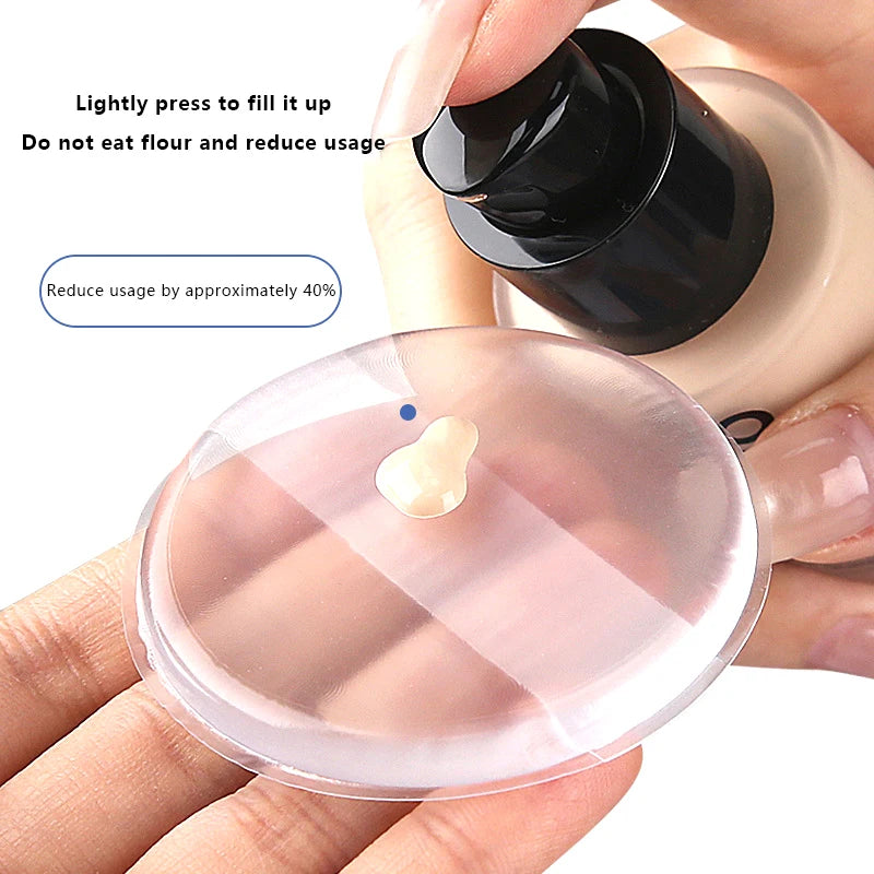 1Pcs Transparent Silicone Gel Powder Puff Sponge Face Conceale Cosmetics Puff Accessories For Foundation BB Cream No Powder