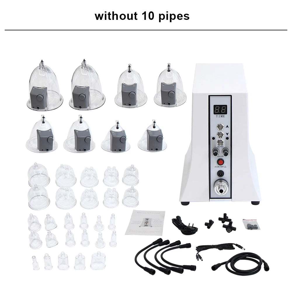 AOKO Vacuum Therapy Machine 35 Cups Butt Lifting Buttocks And Breast Enlargement Pumps Therapy Cupping Massager Salon Machine