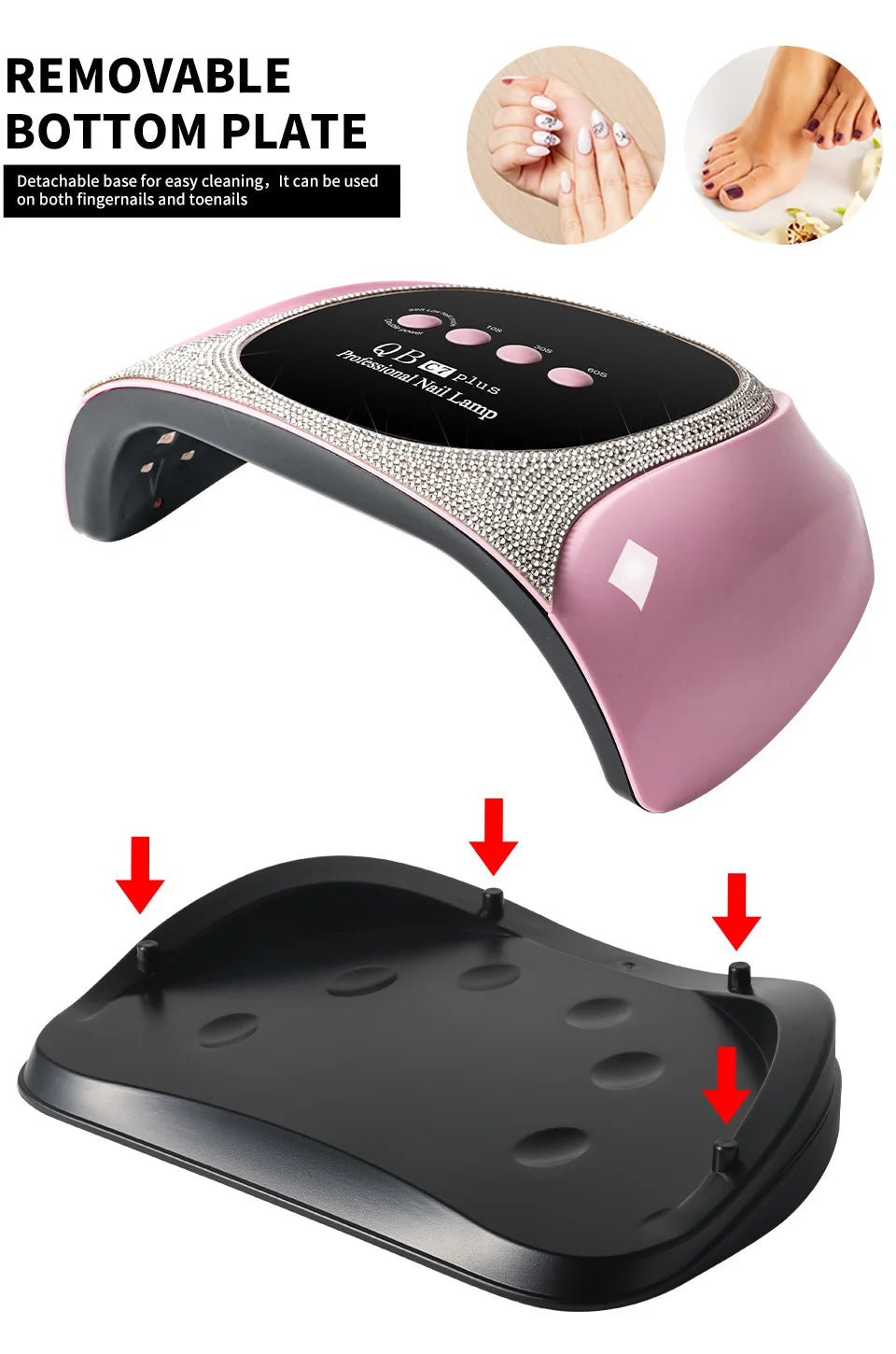 Professional UV/LED Nail Lamp 57 LEDS Quick Drying Gel Polish Curing Light With LCD Display Manicure Equipment for Acrylic Gel