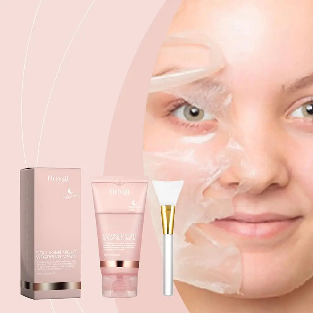 Collagen Peel Off Mask Collagen Overnight Wrapping Mask Hydrating Moisturizing Hydrolyzed Collagen Mask Korean Skin Care