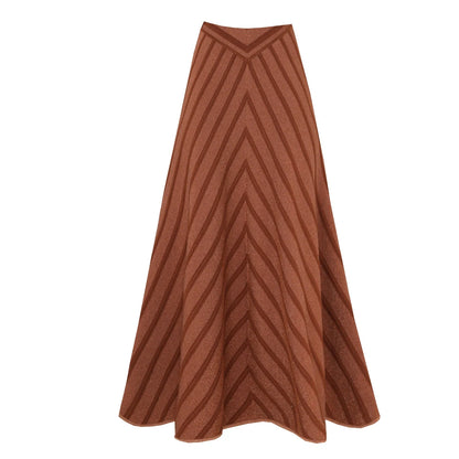 2Pcs Striped Swimsuit With Long Skirt Sexy Women Bikini Push Up Swimwear Halter Biquini Female Bathing Suit Slimming Beachwear