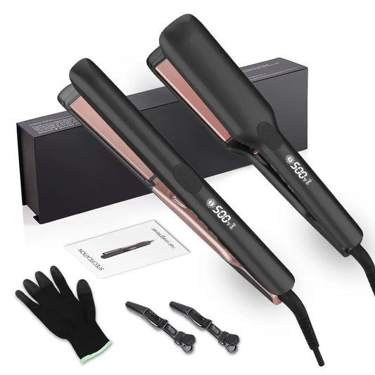 Electric Clamp Billion Level Negative Ion High Temperature Straightener with Vibration for Hair Styling Straighten Curling Iron
