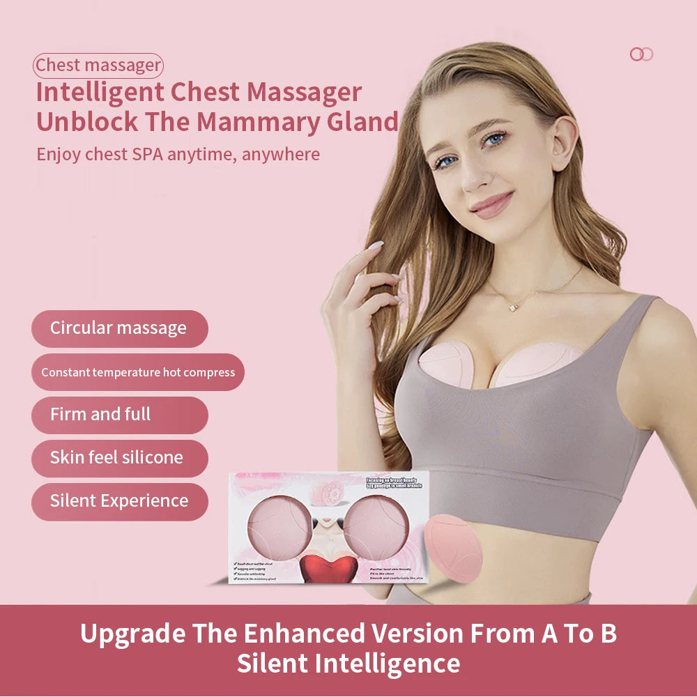 Smart Breast Massage Electric Vibration Bra Massage Infrared Heating Chest Enlargement Stimulator Anti-Chest Sagging Breast Care