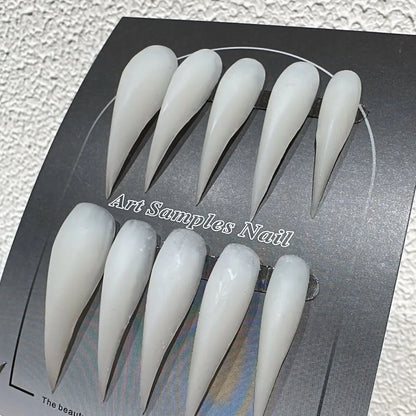 Handmade 10PCS Dragon Shape Claw Press On Nails Thick Reusable Long False Nails Short Acrylic Fake Nail With Glue Nail Supplies