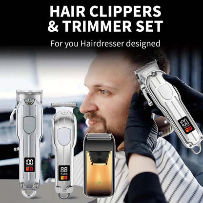 Hair Clippers Set for Men, Cordless Hair Clipper Shaver Beard Trimmer, Hair Cutting Machine for Men, Holiday Gift for Him
