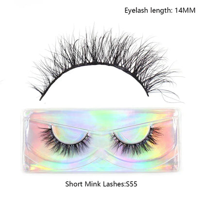 LEHUAMAO Mink Half Lashes Extension Natural Daily Reusable Short Strip Eye Lashes Mink Fluffy Soft Half False Eyelashes Make Up
