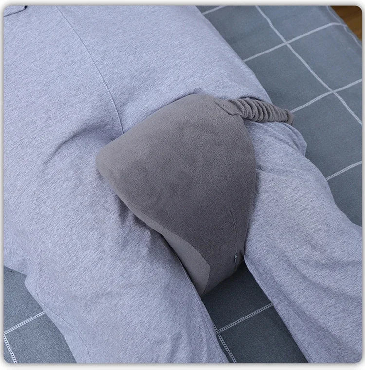 Half Moon Bolster Semi-Roll Pillow Ankle Knee Support Leg Elevation Back Lumbar Neck Pain Relief Density Foam Massage Bed Table