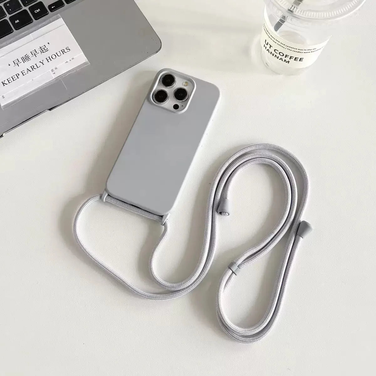 Necklace Strap Cord Crossbody Lanyard Liquid Silicone Case For iPhone 16 Pro 15 14 13 Pro max 12 12mini 7 8 plus