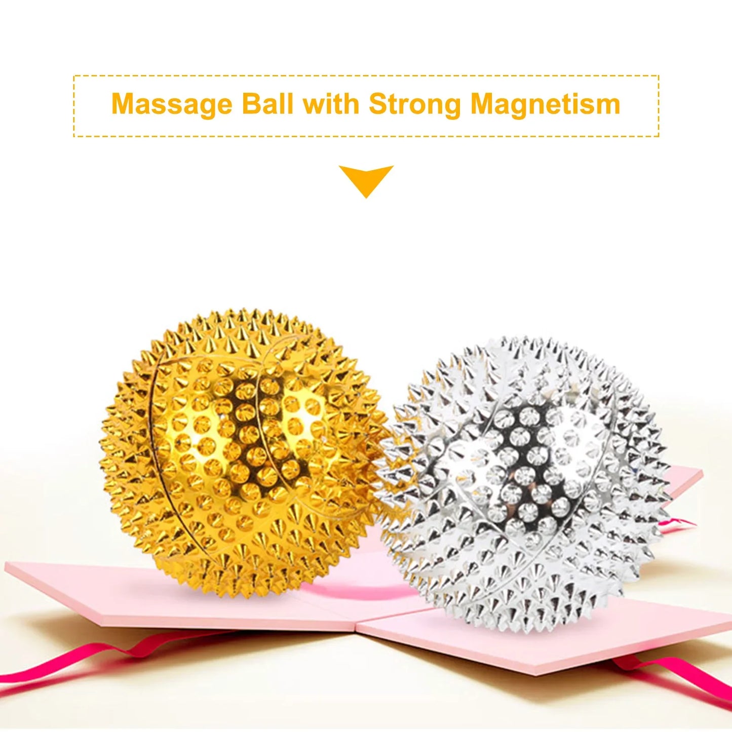 2PCS Massage Balls trigger point with needles-Acupressure Active Massager Spiky Hard Massaging Tool for physiotherapy Hand Foot