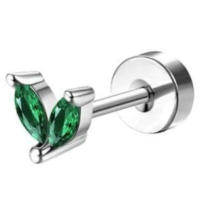 Bobisty 1pc Earrings for Sensitive Ears Surgical Stainless Steel Earrings for Women Dainty Flat Back Earring Stud Hoop Cartilage