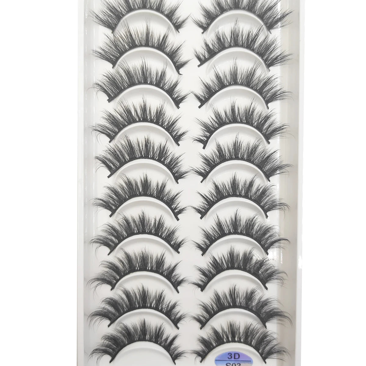 20 Style 10 Pairs Natural 3d Mink Lashes Soft False Eyelashes Cross Messy Dense Eye Lashes Extension Makeup Faux Cils Maquillaje