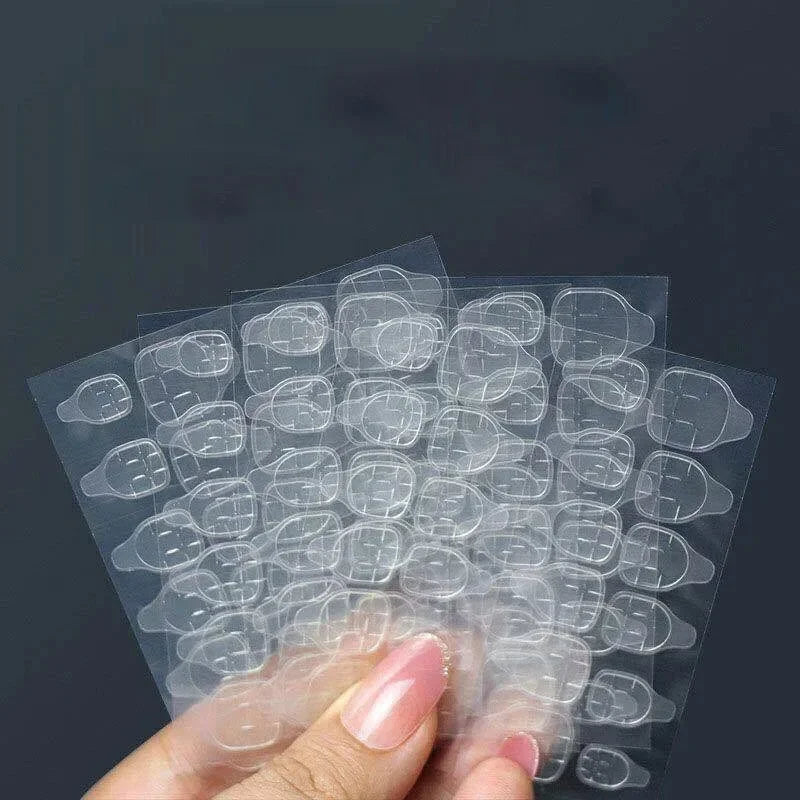 1/10/40/100sheets Nail Jelly glue Double Sided False Nail Art Adhesive Tape Glue Sticker Fake Nail Glue