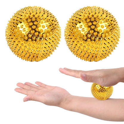 2PCS Massage Balls trigger point with needles-Acupressure Active Massager Spiky Hard Massaging Tool for physiotherapy Hand Foot