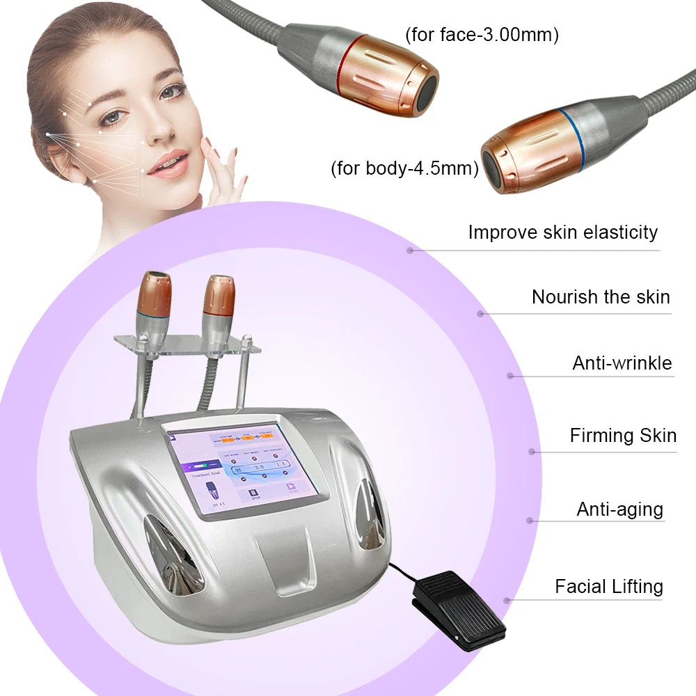 New 2 in 1 Ultrasonic Facial Beauty Machine Skin Rejuvenation Anti Wrinkle Face Lifting Body Shaping For SPA Salon Skin Care