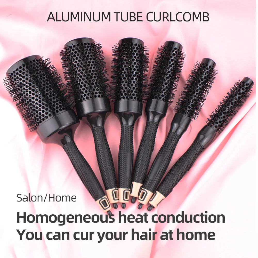 Wholesale High Quality Custom Logo Soft nylon Brush for Salon and home Roll Round Brush Set for Beauty Salon Blower