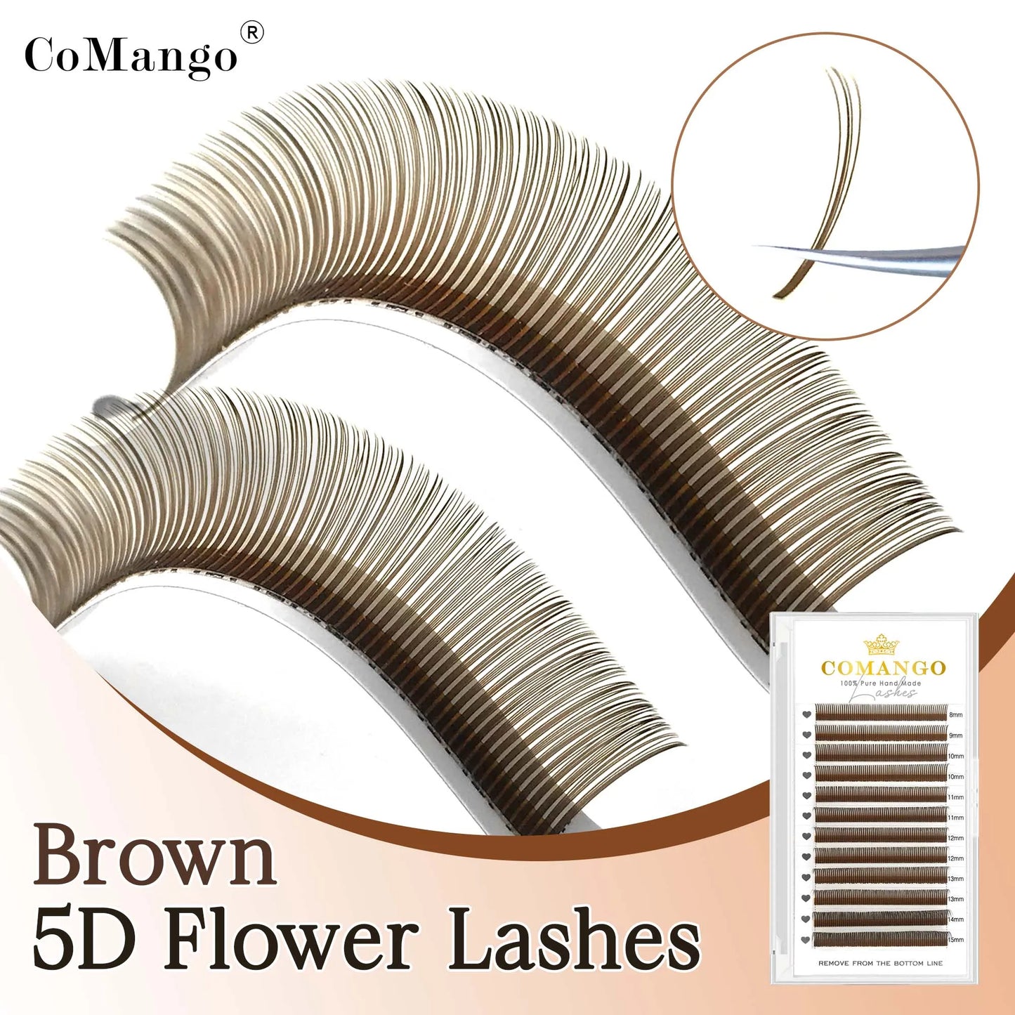 CoMango Premium 5D Flower Fairy Flora Lashes Premade Fans Individual Lashes Extension Soft Natural Makeup Wholesale Supplier