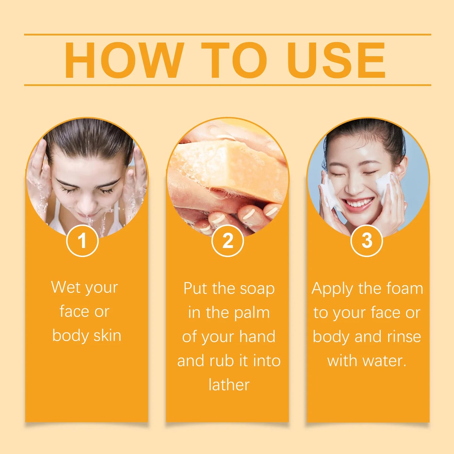 Turmeric Kojic Acid Glow Soap Dark Spot Acne Removal Even Skin Tone Smooth Skin Deep Cleansing Oil Control Face Skin Care