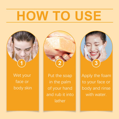 Turmeric Kojic Acid Glow Soap Dark Spot Acne Removal Even Skin Tone Smooth Skin Deep Cleansing Oil Control Face Skin Care