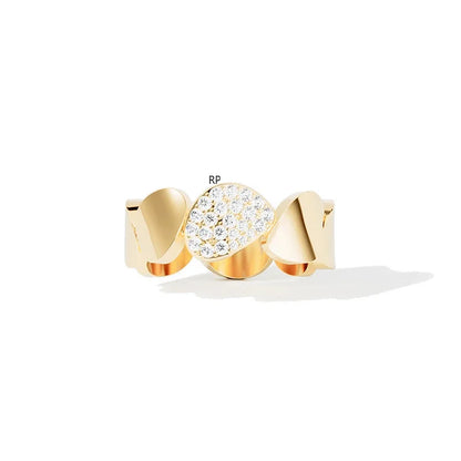 R&P  Silver Irregular Elliptical Geometry Ring Earrings Bracelet Necklace Women Classic Luxury Fashion Party Feast Jewelry