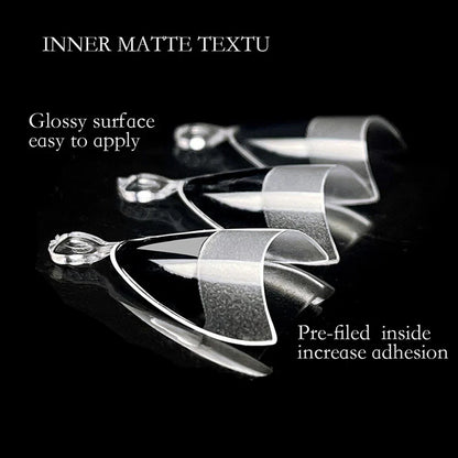 120PC Extra Short Square Nail Tips Soft Gel Full Cover Half Matte False Nails Clear Pre-Shaped Press On Nails Extension Tips 12S