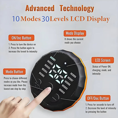 120CM Smart Muscle Toner Abdominal Toning Belt Abs Trainer USB Recharge Home Gym Fitness Massager