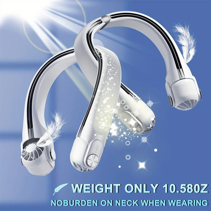 New Portable Neck Fan Mini Air Conditioner Rechargeable Bladeless Neck Fan With 45° Adjustable Wind Directions for Outdoor