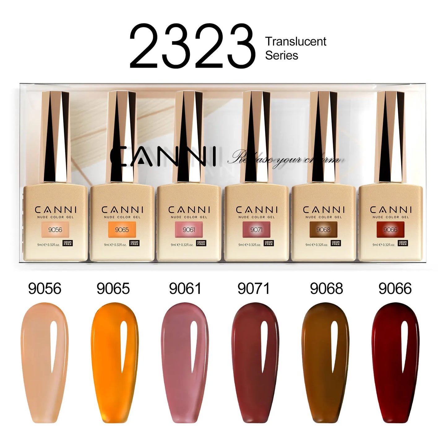 CANNI Nail Gel Polish Set HEMA TPO FREE Jelly Nude Color Rubber Base UV Construction Gel Semi Permanent Soak off UV LED Gel Nail