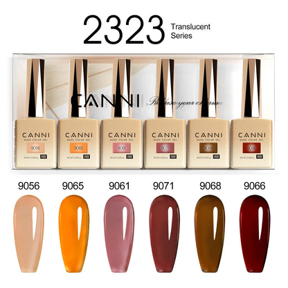 CANNI Nail Gel Polish Set HEMA TPO FREE Jelly Nude Color Rubber Base UV Construction Gel Semi Permanent Soak off UV LED Gel Nail