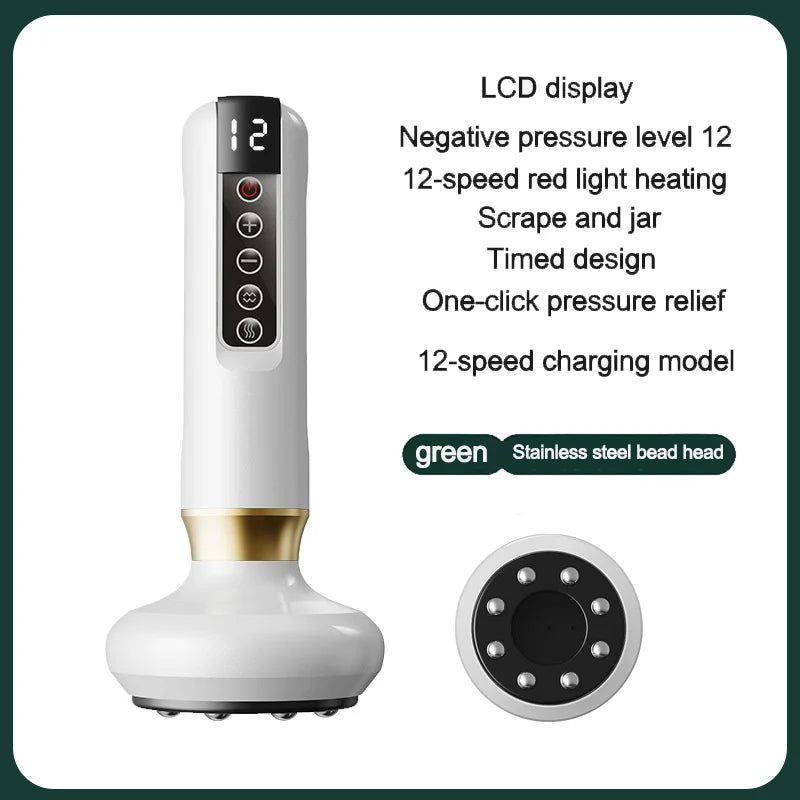 Electric scraping device hot compress shoulder and neck massager cupping device physiotherapy dredging and sucking device