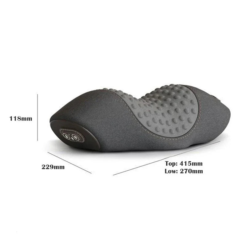 Electric Massager Cervical Pillow Hot Compress Vibration Massage Neck Traction Relax Sleeping Memory Foam Pillow Spine Support