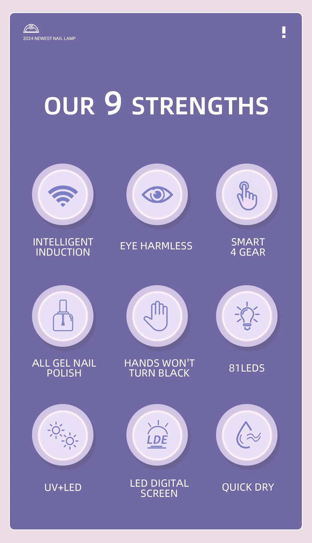 380W UV Nail Lamp 81 LEDs Nail Dryer Machine with LCD Screen Quick-drying Manicure Lamp for Curing All Nails Gel Nail Art Tools