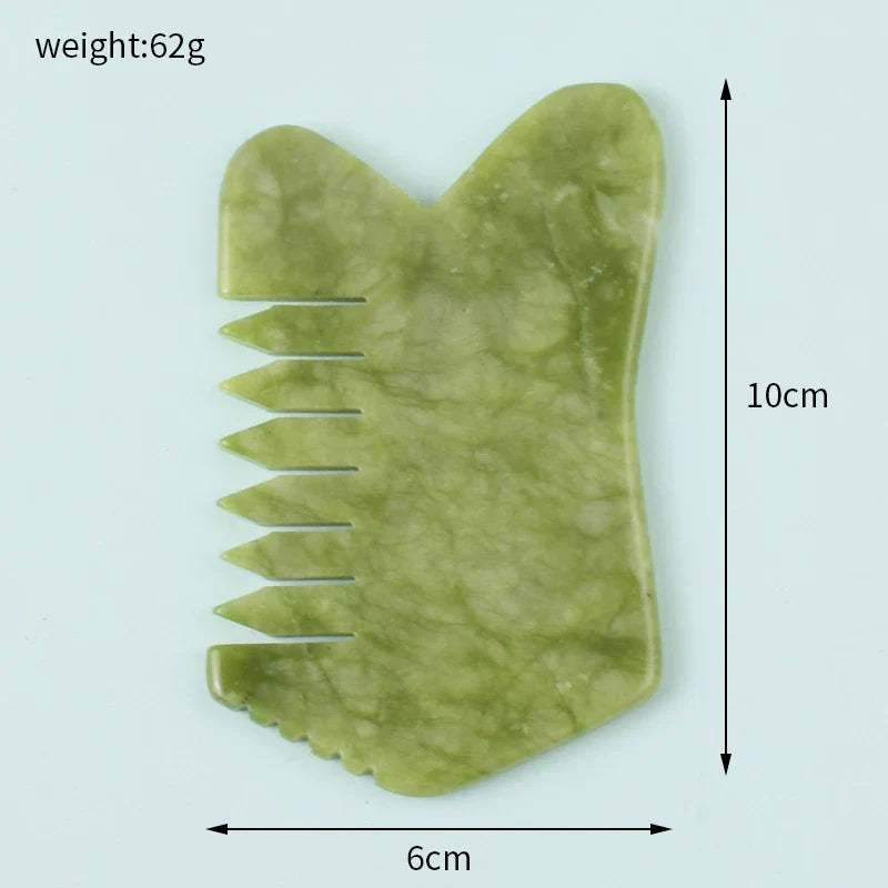100% Natural Jade Stone Gua Sha Skin Massager For Face Comb Body Acupuncture Stick Beauty Health SPA Anti Aging Wrinkle Tighten