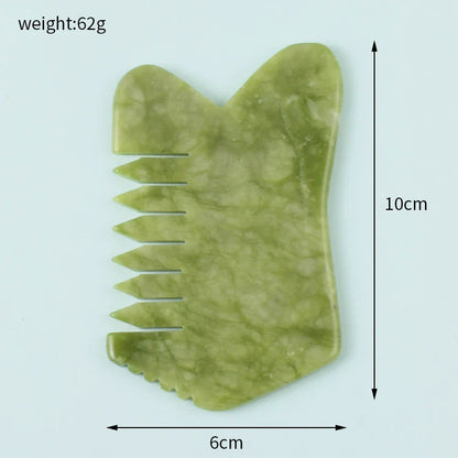 100% Natural Jade Stone Gua Sha Skin Massager For Face Comb Body Acupuncture Stick Beauty Health SPA Anti Aging Wrinkle Tighten