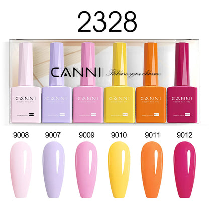 CANNI Nail Gel Polish Set HEMA TPO FREE Jelly Nude Color Rubber Base UV Construction Gel Semi Permanent Soak off UV LED Gel Nail