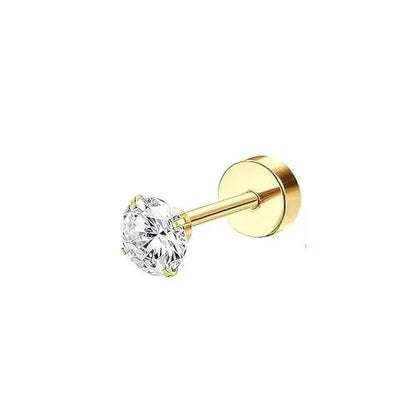 Bobisty 1PC Flat Back Earrings for Women Hypoallergenic Surgical Steel Earrings for Sensitive Ears 20G Cartilage Small Stud Hoop