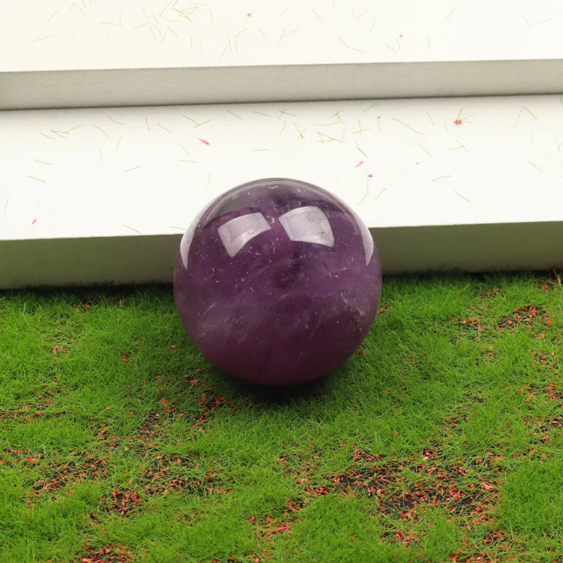 45mm Big Amethyst Massage Ball Natural Stone Cryatal Mineral Sphere  Hand Foot Massage Tool  Product Skin Care health Tool